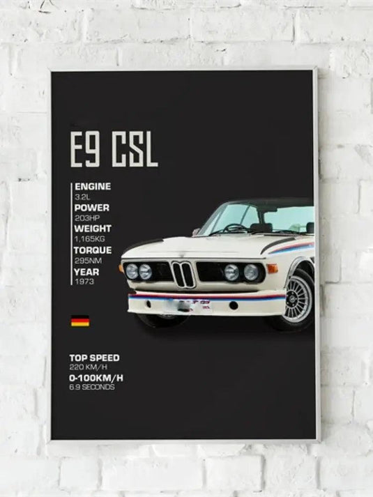 M5 GTR CSL supercar poster - racer speed car canvas print for office or garage