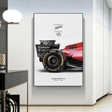 F1 Grand Prix F1-75 racing poster - Sainz canvas wall art, frameless