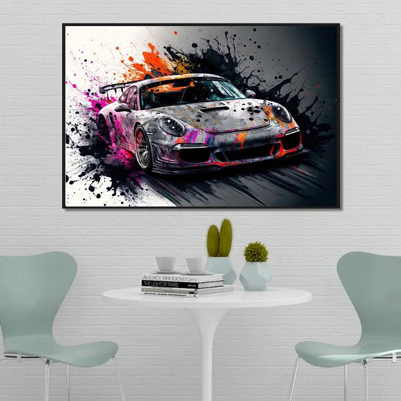 Load image into Gallery viewer, Abstract watercolor supercars poster - cool car canvas print for boys&#39; room
