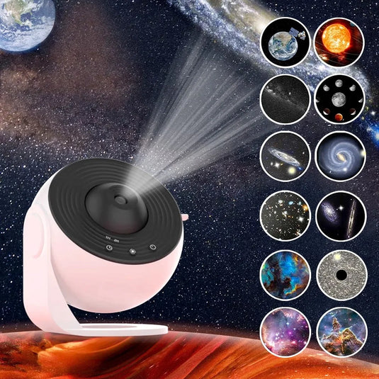 LED Night Light Galaxy Projector - 360° Rotating Starry Sky Planetarium Lamp for Kids' Room Decoration