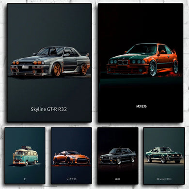 M3 GTR luxury sports car canvas print - modern wall art for living room