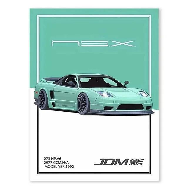 Load image into Gallery viewer, Fast and Furious GTR racing car poster - canvas wall art for boys&#39; room
