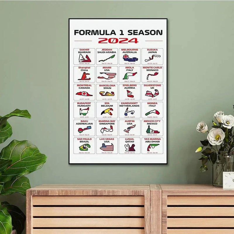 Load image into Gallery viewer, Formula 1 2024 world champions poster - racing car evolution canvas wall art
