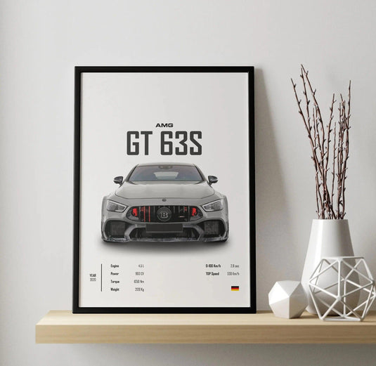 Classic sports car guide poster - supercar collection canvas wall art