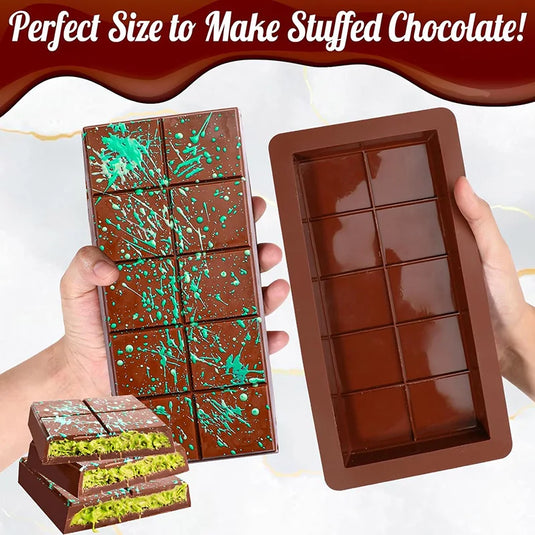 Silicone Chocolate Bar Molds Break Apart Wax Melt Mould (Buy 2, Get the 3rd Free – No Limits!)