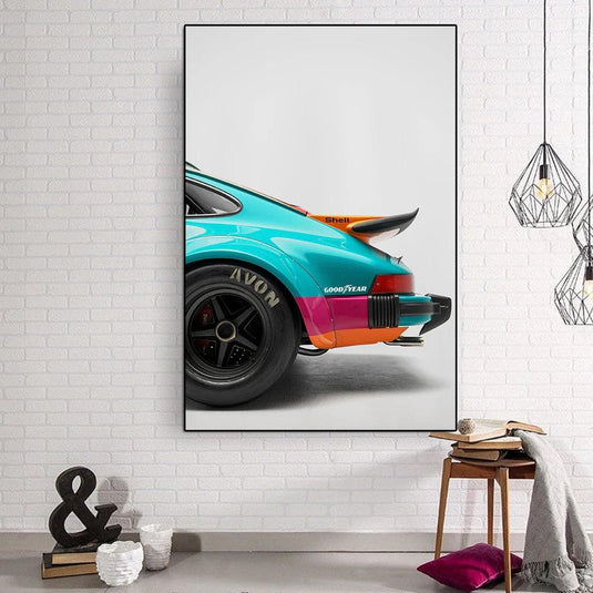 Porsche poster - vintage sports car canvas print