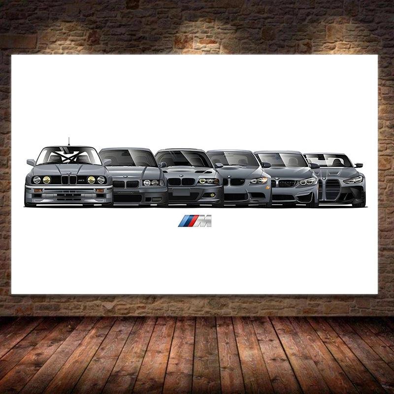 Load image into Gallery viewer, BMW sports car poster - canvas print wall art for living room decor
