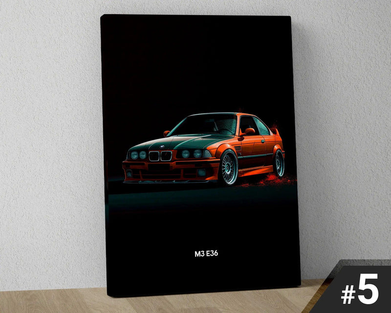 Load image into Gallery viewer, M3 GTR luxury sports car canvas print - modern wall art for living room
