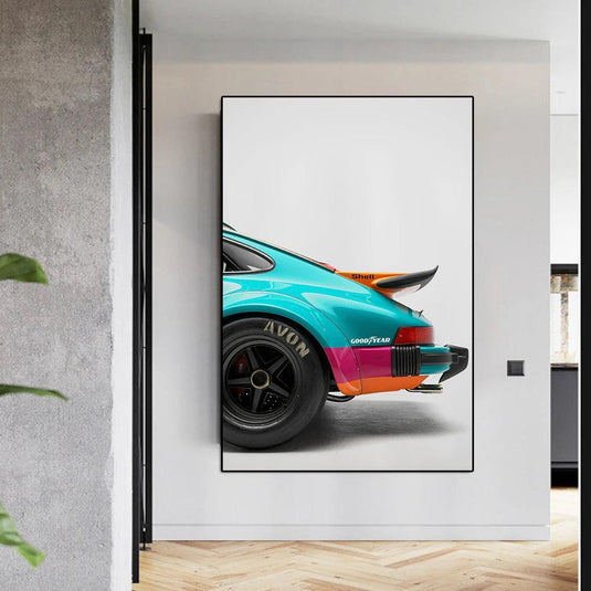 Porsche poster - vintage sports car canvas print