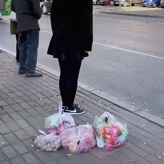 Foldable Shopping Cart with Wheels - Portable Trolley Bag for Grocery Shopping